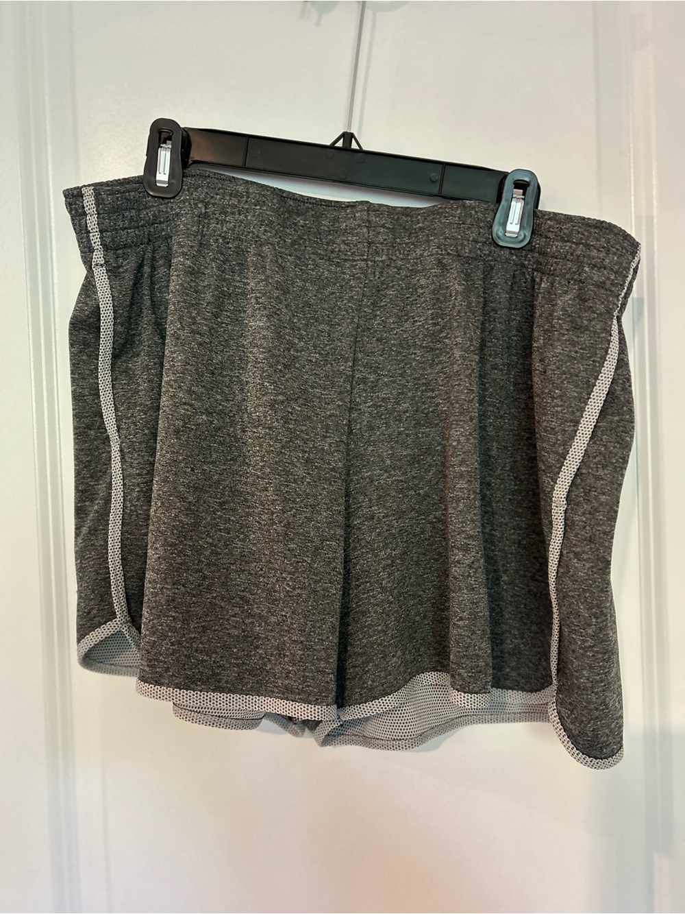 Champion Women's Heather Gray Active Mesh-Trim Shorts